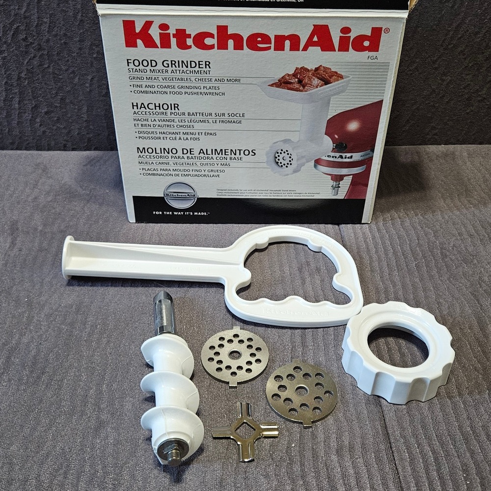 KitchenAid FGA Food Grinder Stand Mixer Attachment Spare Parts Blades Wrench